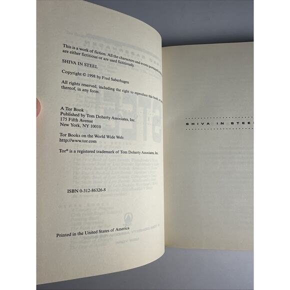 Shiva in Steel (Berserker Ser.; bk 14) by Fred Saberhagen (1998, Hardcover) - Picture 9 of 9